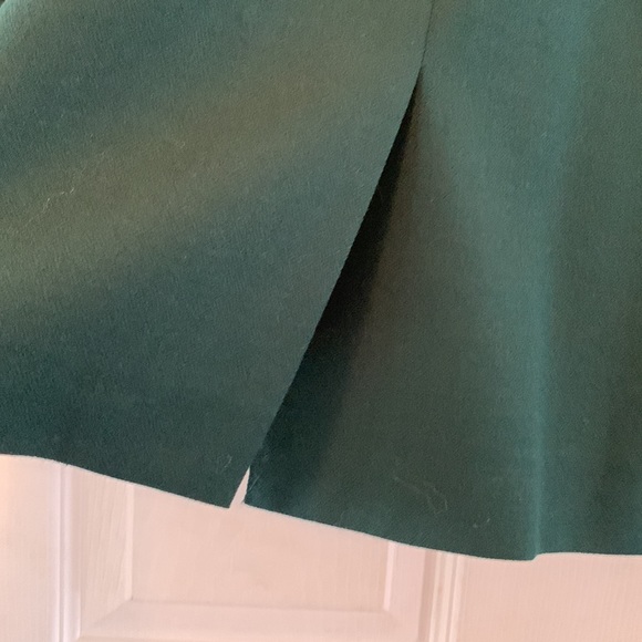 BRAEMAR PETITES by Jeremy Scott 100% wool dark green lined skirt - Picture 4 of 12